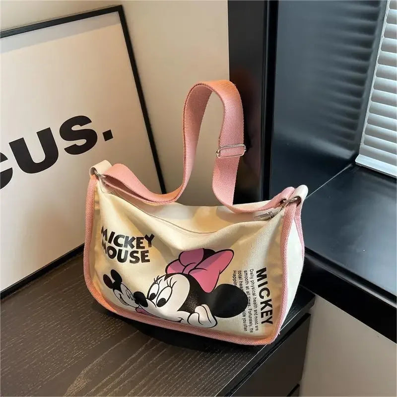 Disney Mickey Mouse Canvas Tote Bag | Large Capacity Shoulder & Crossbody Hobo Luxegan