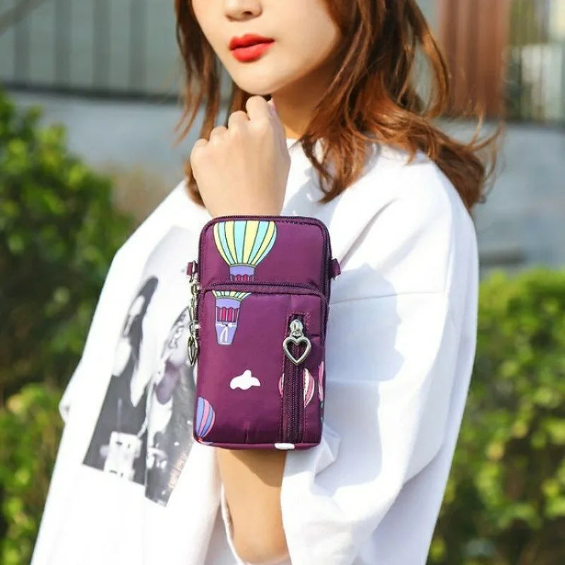 Waterproof Mobile Phone Bag | Sophisticated Mini Oxford Crossbody Purse | Elegant Multi-Layer Zipper Travel Bag | "Dignified" Soft Nylon Bag for Versatile Outdoor Styling Luxegan