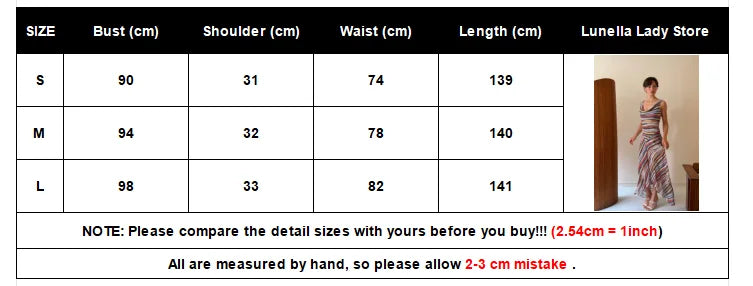 2026 Women Colorful Wavy Striped Maxi Dress Chic Swinging Collar Sleeveless Slim Waist Holiday Dresses Summer Lady Vacation Robe