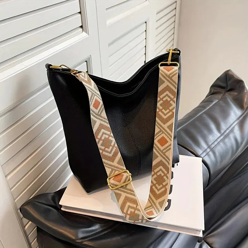 Simple Large-capacity PU Leather Crossbody Bag | Fashion Soft Texture Shoulder Handbag Luxegan