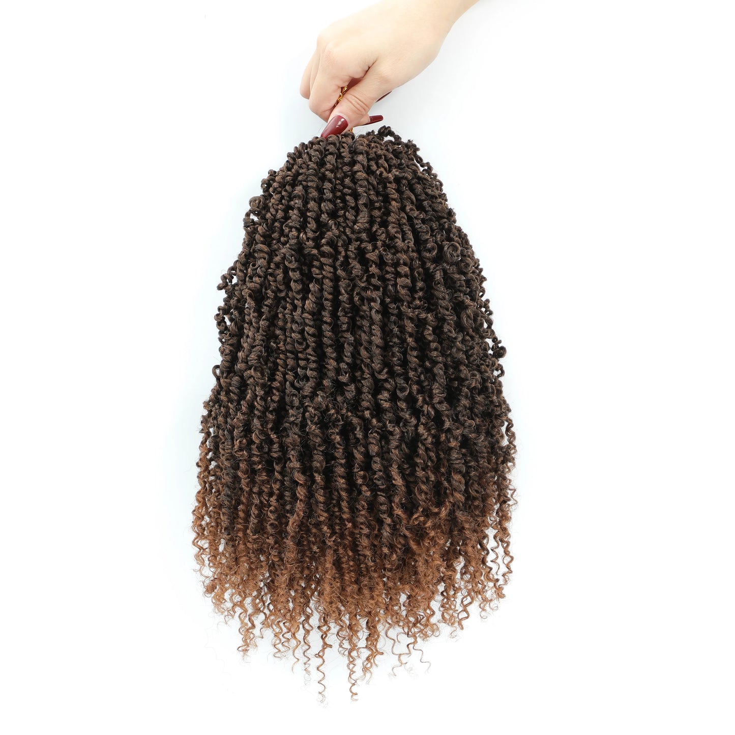Pre-Looped Mini Twist Crochet Hair | Bohemian Spring Twists & Senegalese with Curls (Synthetic) Luxegan