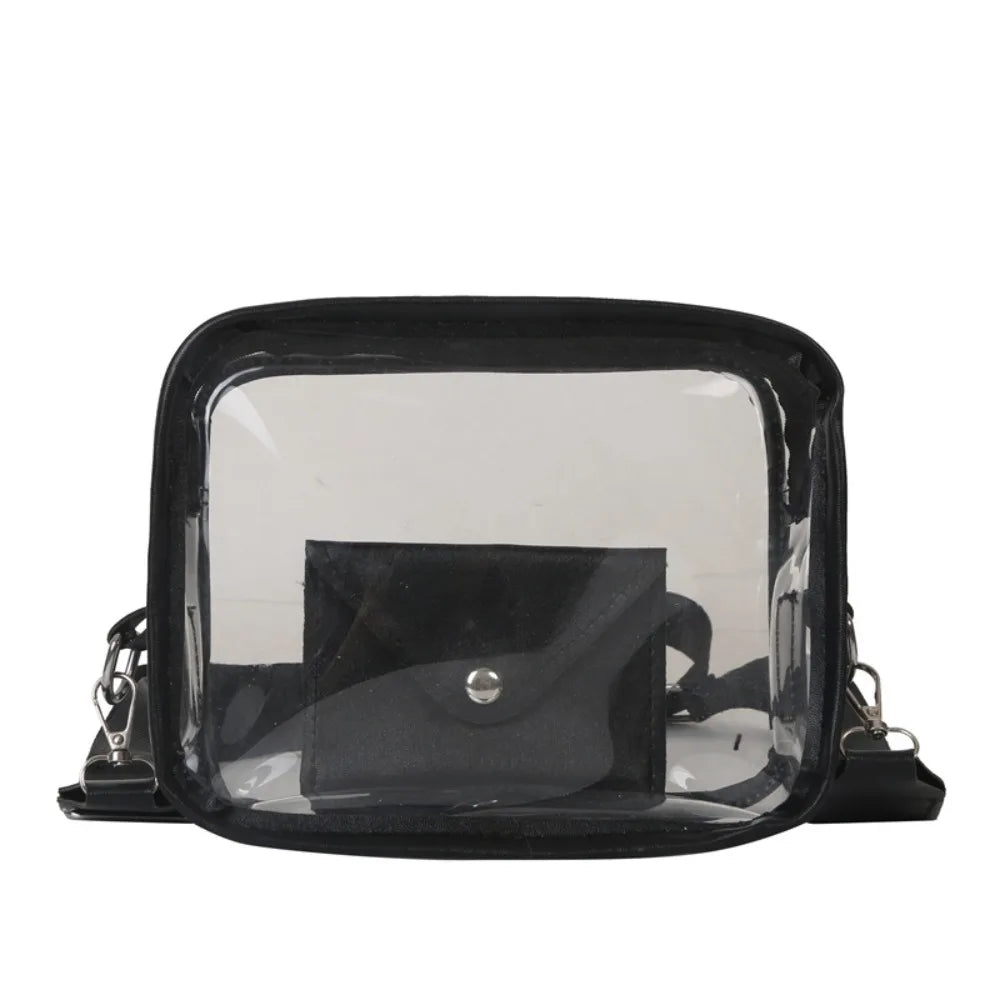 Transparent PVC Jelly Bag | Sophisticated Candy-Color Square Handbag | Elegant Casual Letter-Detail Crossbody | "Dignified" Modern Tote for Versatile "Chic" Styling Luxegan