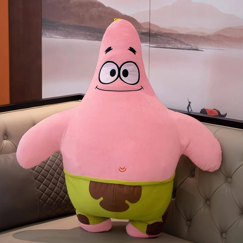 Big Size SpongeBob & Patrick Star Hug Pillow | Sophisticated "Cartoon Anime" Cushion Silhouette | Elegant Handmade Kawaii Room Decor | "Dignified" High-Performance Plush Soft Pillow for Radiant Versatile Styling Luxegan