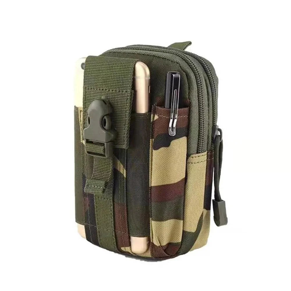 Nylon MOLLE Pouch Tactical Waist Pack Bag | Heavy-Duty Outdoor Phone Pocket Fanny Pack | Premium EDC Tool Bag for Outdoor Sports | Lightweight Utility Belt Pack for Running & Hiking Luxegan