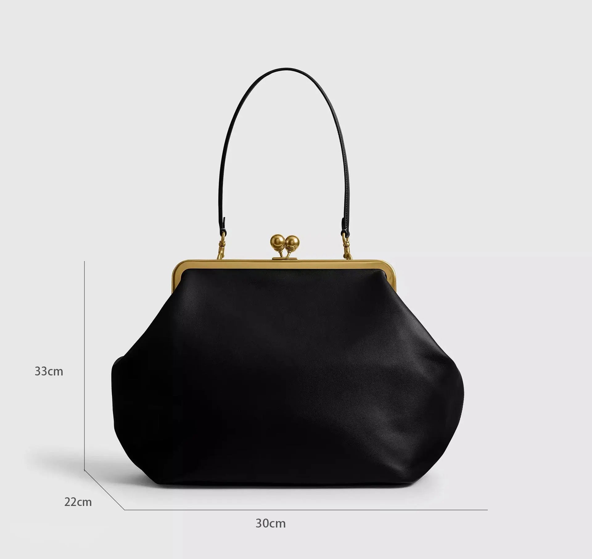 Famous Brand Runway Frame Shell Handbag | Sophisticated "Kiss Lock" Silhouette | Elegant Exquisite Trend Shoulder Bag | "Dignified" High-Performance Large Clip Accessory for Radiant Versatile Styling Luxegan
