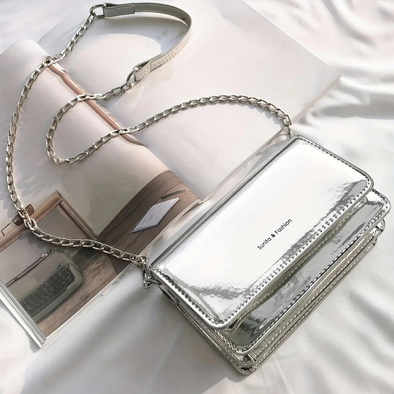New PU Leather Mini Crossbody Bag | 2-Compartment Flip Shoulder Bag Luxegan