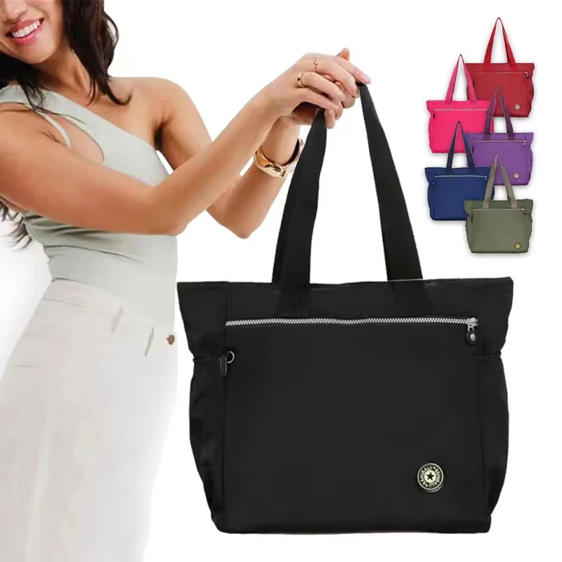 Waterproof Oxford Large Capacity Travel Duffle | Women’s Fashion Travel Shoulder Bag | Durable Versatile Shopping Tote | High-Quality Oxford Cloth Weekend Valise Luxegan
