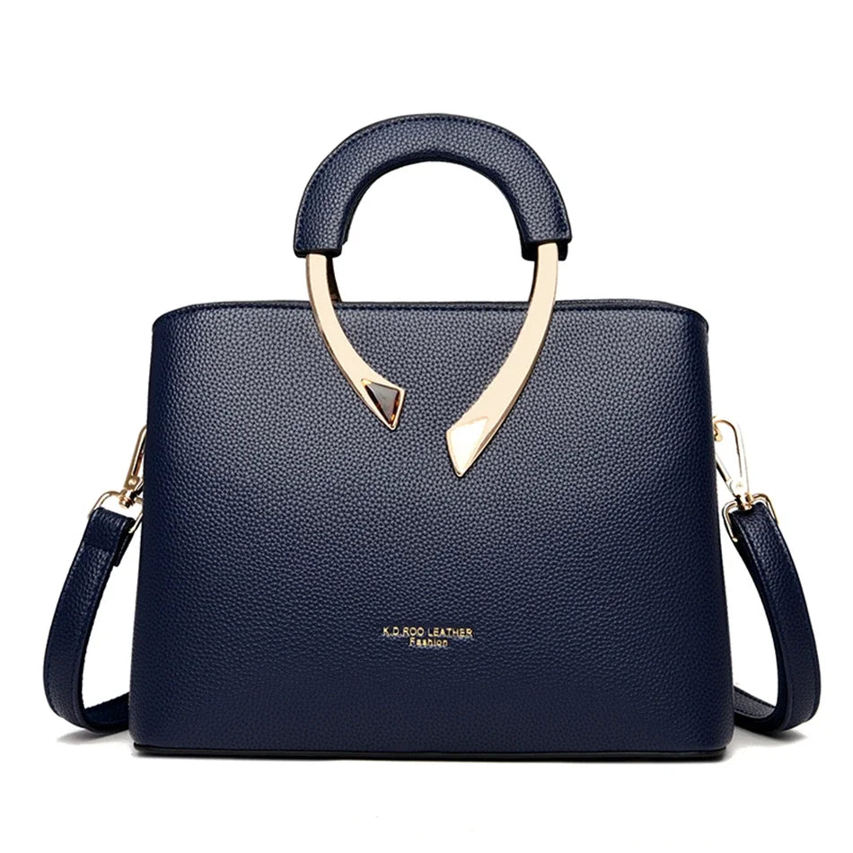 High-Quality Microfiber Leather Casual Tote | Luxury Designer Handbag for Women | Sophisticated Shoulder & Crossbody Bag | Elegant Solid Color Satchel with Smart Partitioning Luxegan