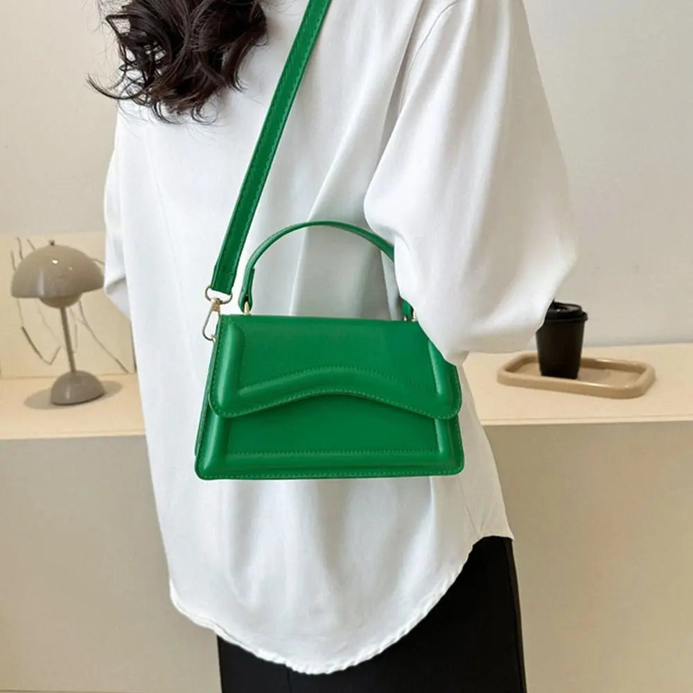 High Quality Solid Color Small Square Crossbody Tote Luxegan