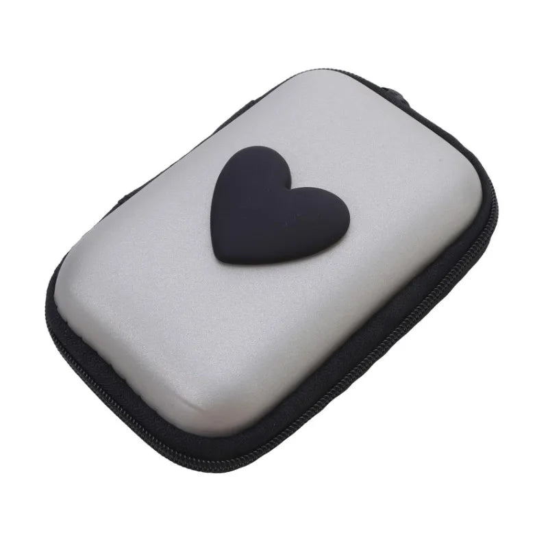 Cute Headphone & Data Cable Storage Bag | Rectangular Box Zipper Pouch Luxegan