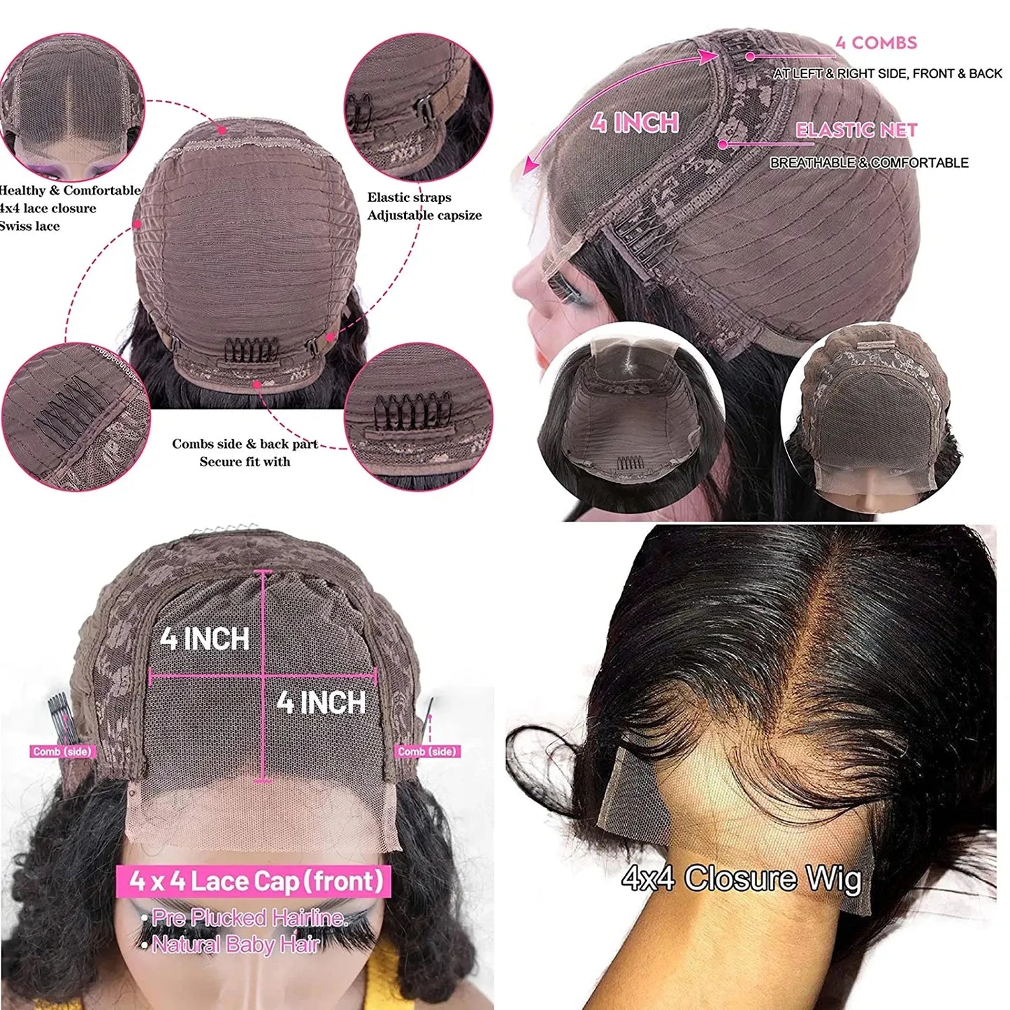 QT Afro Kinky Curly Lace Front Wigs 13x4 HD Transparent Human Hair Lace Wig Brazilian Curly 4x4 Lace Closure Wig For Black Women