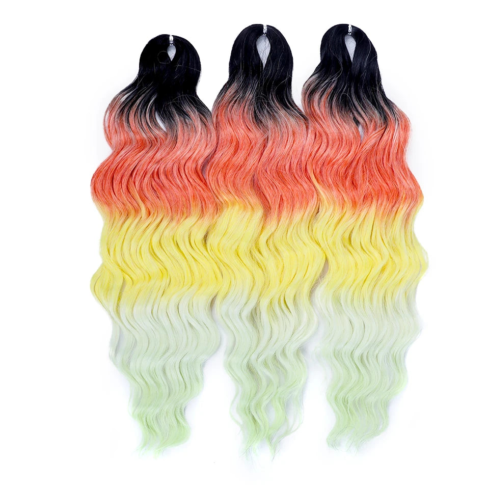 FREEDOM Synthetic Water Wave Crochet Braiding Hair 24 Inch – Ombre & Multi-Tone | 88 Colors | 300g - view 87