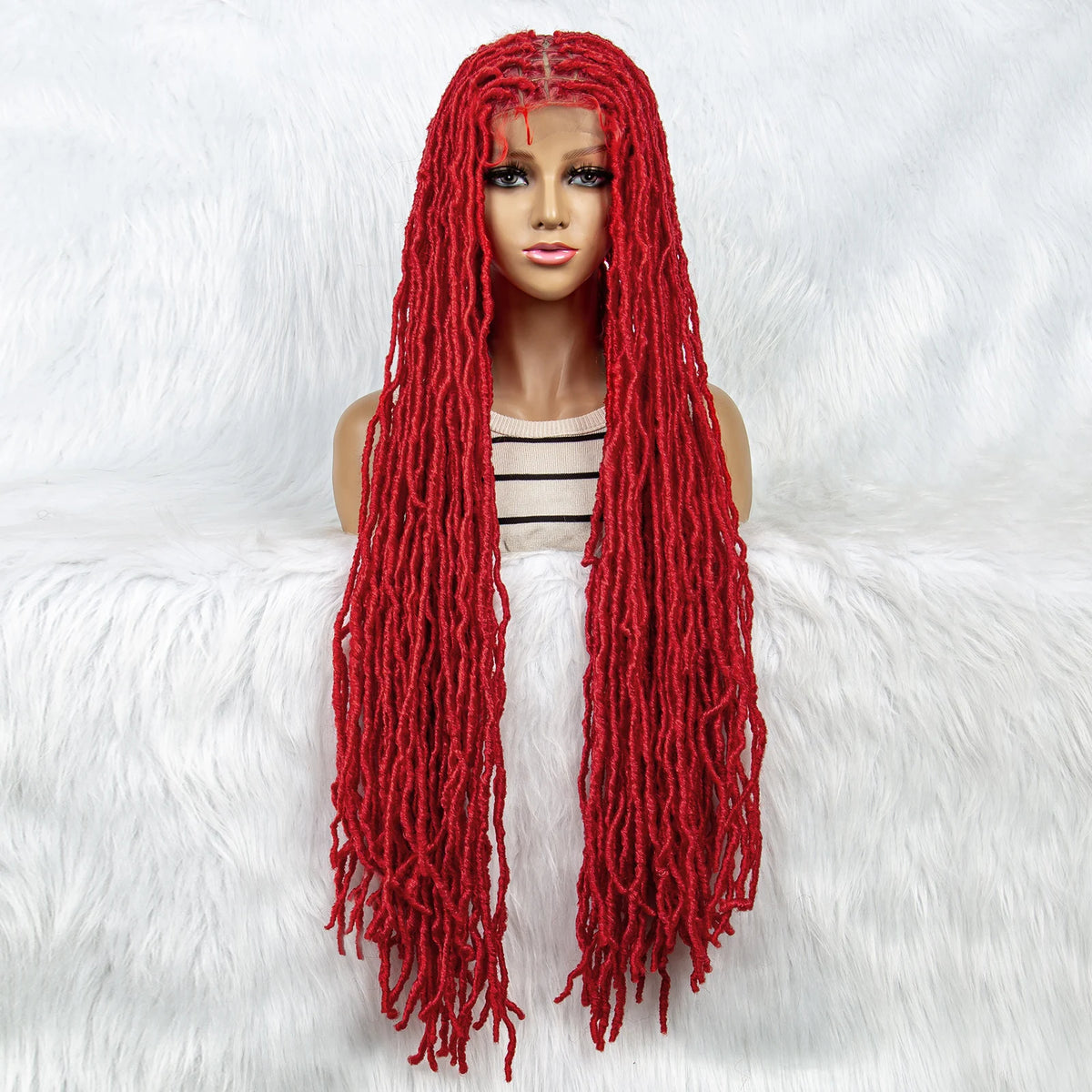 Pink & Blue Braided Wig | Full Lace Butterfly Locs & Dreadlocks