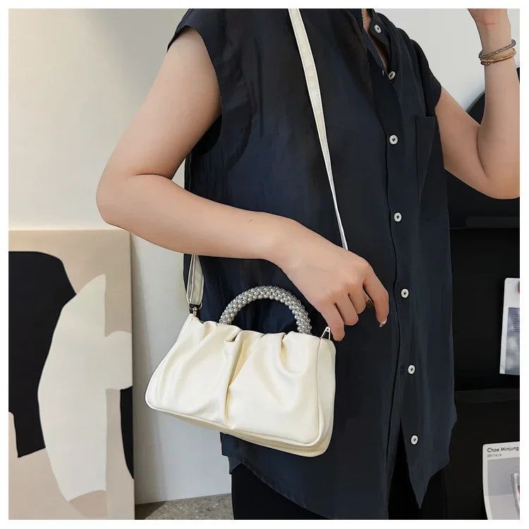 Women's Cloud Bag | New Fashionable Soft Solid-Color PU Leather Single-Shoulder & Crossbody Bag (Simple & Stylish) Luxegan