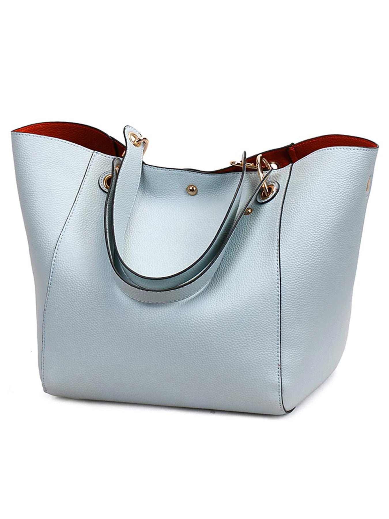 Women’s Large Waterproof PU Leather Tote | Sophisticated "Horizontal Square" Shoulder Bag | Elegant Top Handle Work Bag | "Dignified" High-Performance Large Handbag for Radiant Versatile Styling Luxegan
