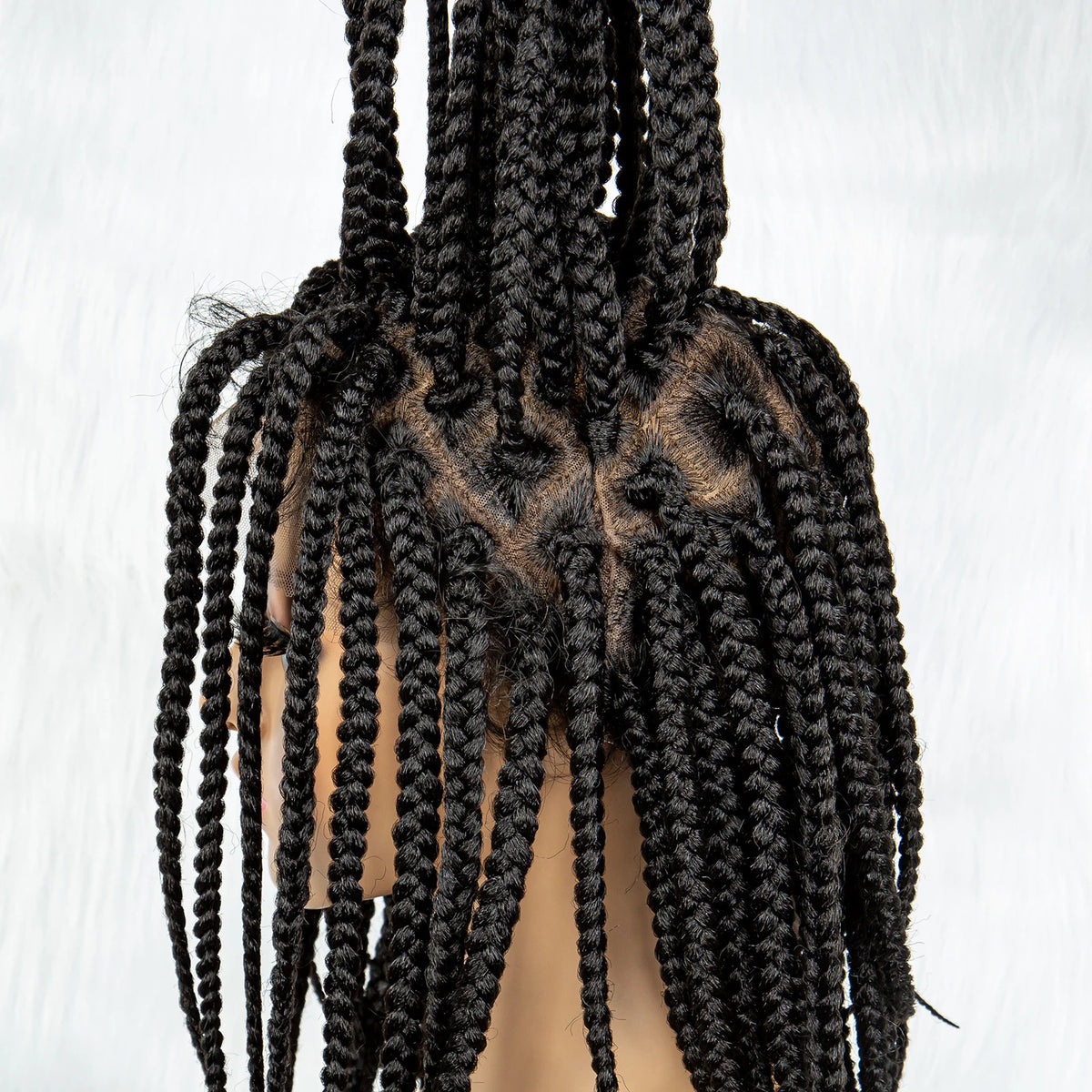 Pelucas trenzadas Bob para mujeres negras Peluca de encaje completo con trenzas estilo cornrow Peluca sintética de encaje frontal con trenzas de caja sin nudos con cabello de bebé