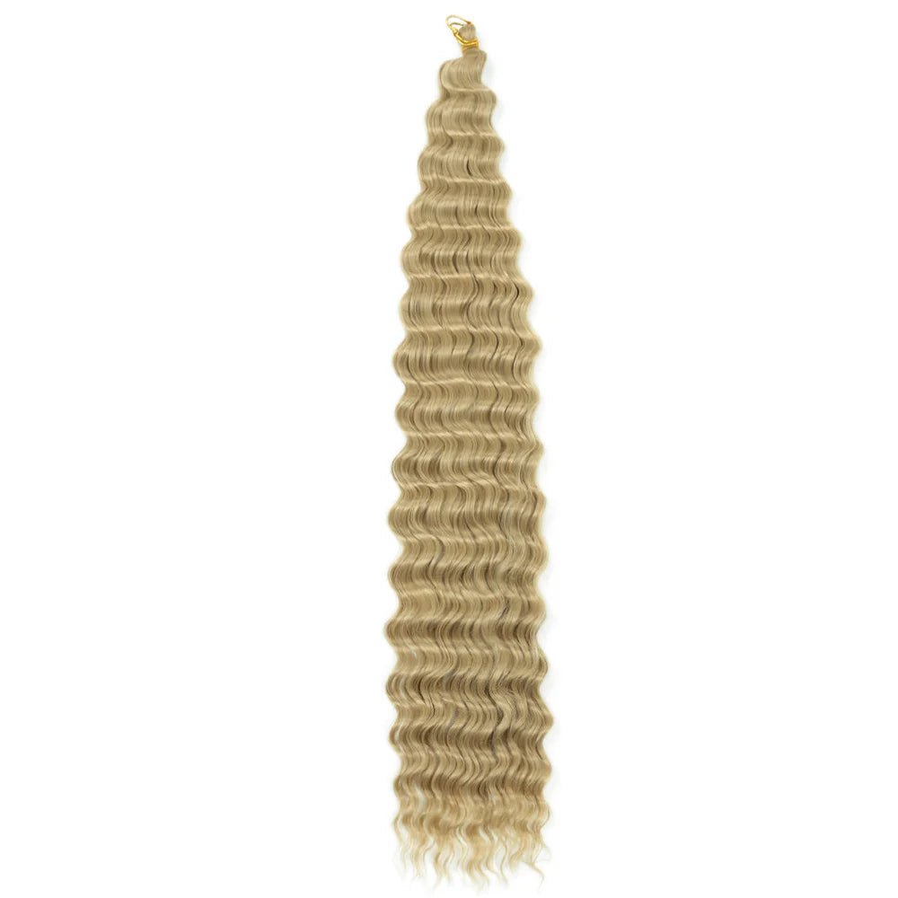 30 Inch Deep Wave Twist Crochet Hair – Synthetic Bohemian Ocean Wave Braiding Hair Extension Luxegan