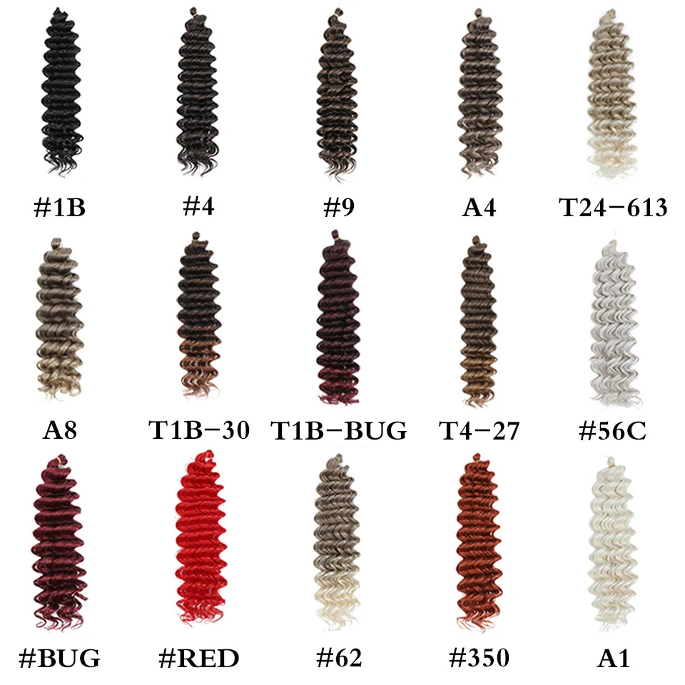 Afro Curly Deep Wavy Twist Synthetic Crochet Hair – 24 Inch | Ombre & Solid Colors | 3–9 Pack - view 4