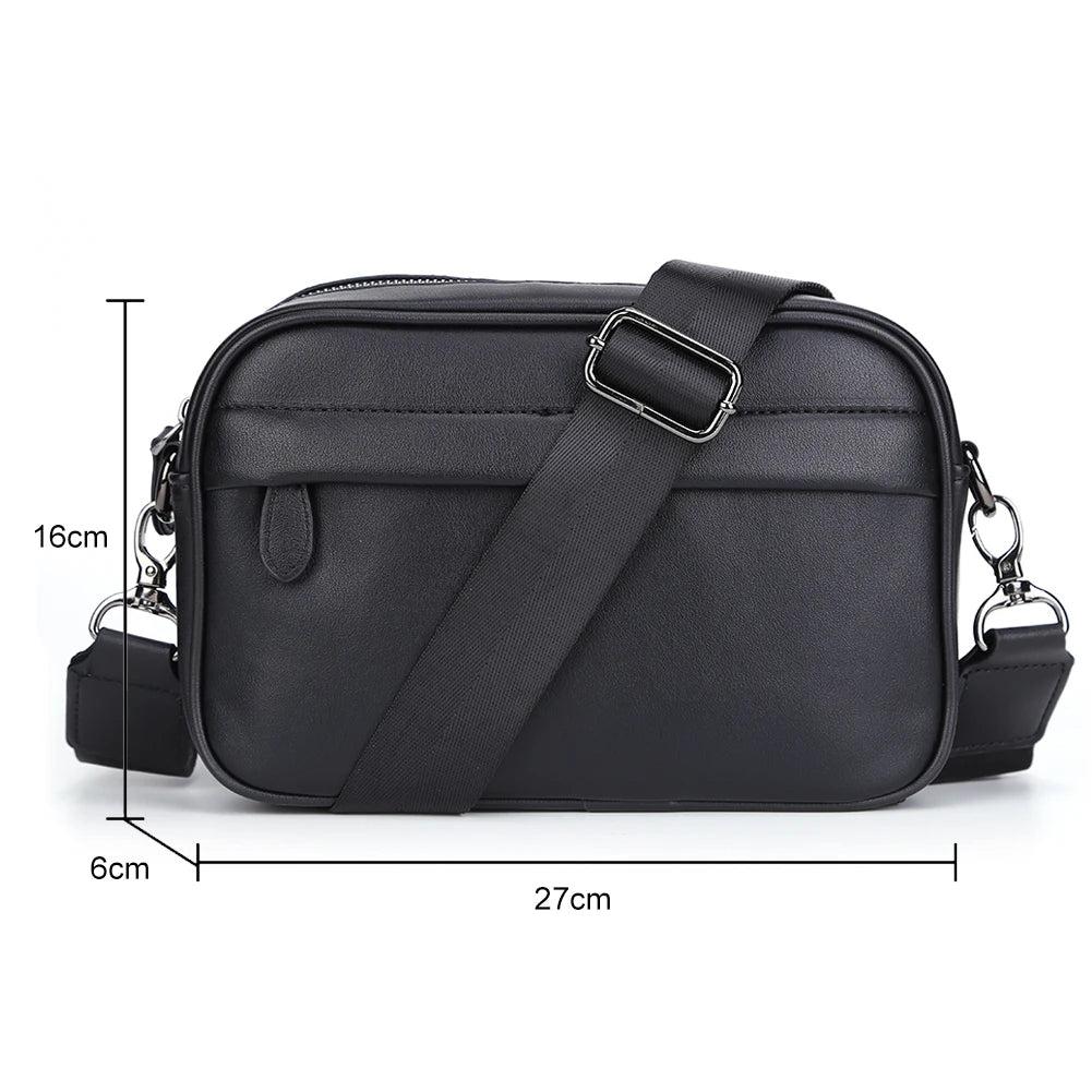 Messenger Sling Bag for Men | PU Small Zipper Crossbody Pouch Luxegan