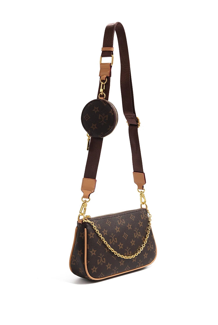 Fashionable & Leisure Retro Flower Shoulder Bag | Genuine Leather Underarm Handbag & Versatile Crossbody Small Bag Luxegan