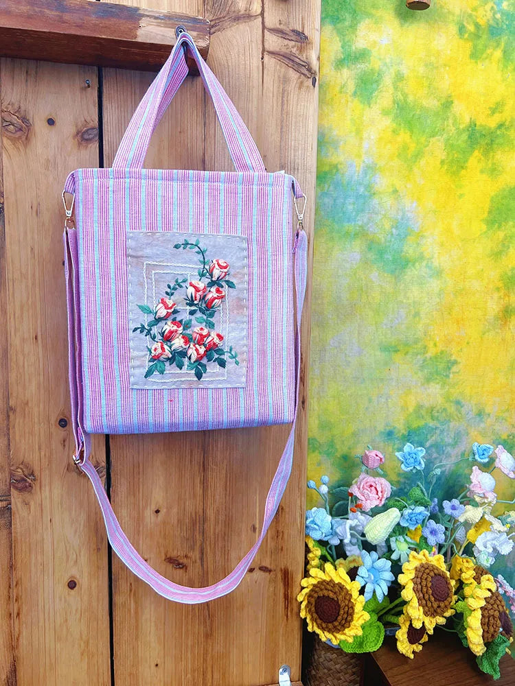 Women's Shoulder Bag Luxury Handbag Chinese Intangible Cultural Heritage | Three-dimensional Embroidery Tote Crossbody Bag Lady Luxegan