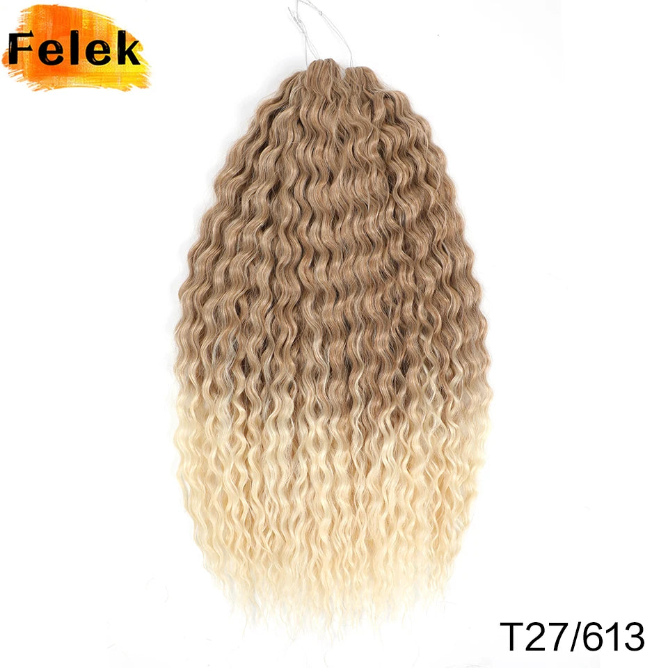 Ariel Curls Crochet Braiding Hair | Water Wave Synthetic Braid Extensions