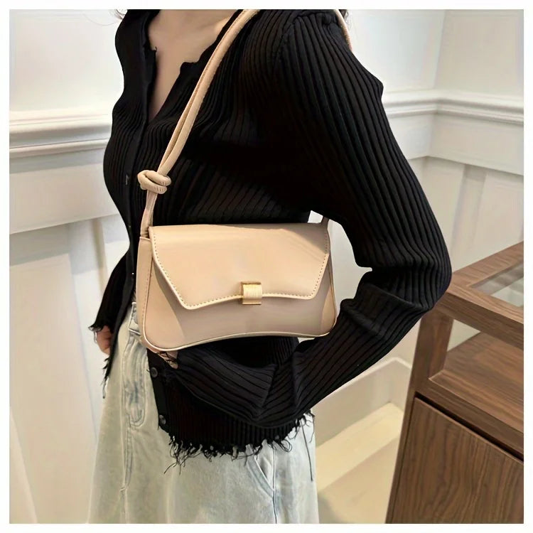 Vegan Crossbody Bag | Lightweight Solid Color Flap Purse | Design for Women Teens | Ideal for Office, College, Travel, Daily Use Luxegan