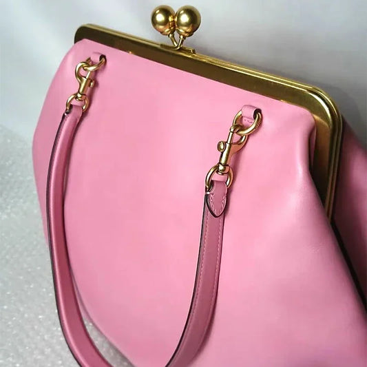 Luxury Irregular Shell Design Bag | Sophisticated "Solid Color" Silhouette | Elegant Exquisite Buckle Clutch | "Dignified" High-Performance Fashion Accessory for Radiant Versatile Styling Luxegan