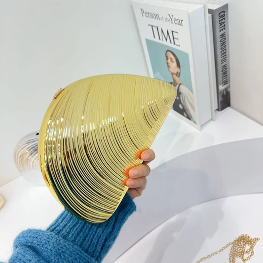 Acrylic Solid Clutch | Hard European/American Heavy-Duty Metal Shell Handbag Luxegan