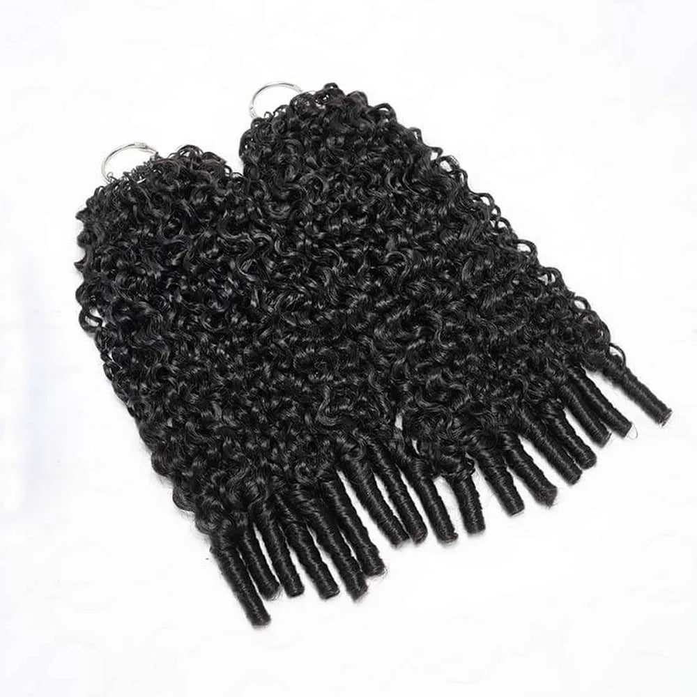 Burmese Curly Miracle Knots Crochet Human Hair | 100% Vietnamese Hair Boho Braids Feathered - view 5