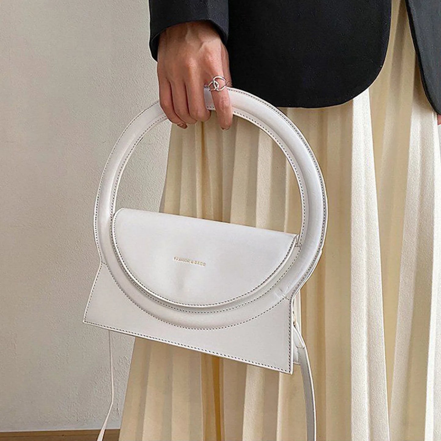 Unique Design Bamboo Saddle Bag | Soft Crossbody Phone Wallet Luxegan