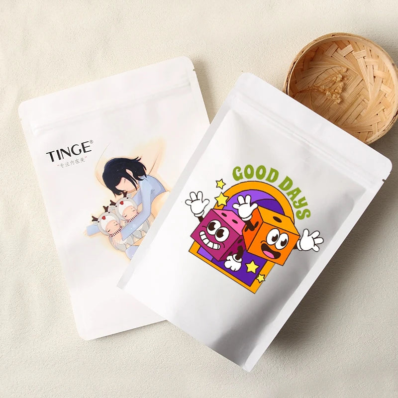 Premium Kraft Paper Self-Sealing Coffee Bags | Eco-Friendly Stand-Up Food Pouches for Candies & Tea | High-Quality Customized Packaging with Resealable Zipper Luxegan