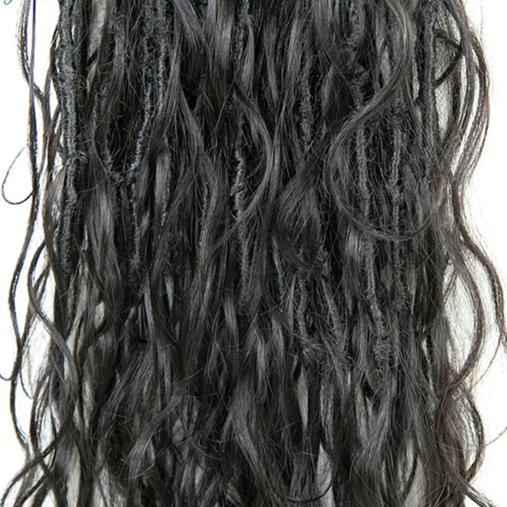 Pre-Looped Crochet Boho Locs | Human Hair Blend Body Wave | Luxegan Luxegan