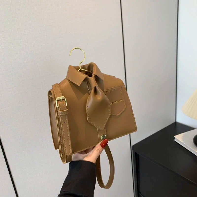 Hot Selling Creative Design PU Shoulder Bag | New Fashion Trend "Sewing Thread" Crossbody | Niche Ruched Women’s Casual Tote with Button Detail Luxegan