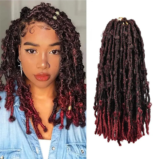 Pre-Looped Crochet Butterfly Locs | Distressed Synthetic Crochet Braids for Black Women | 12 Strands 16-22