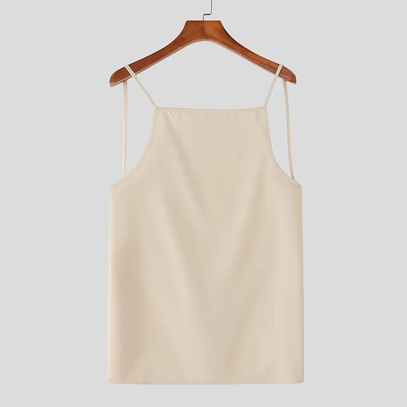 Backless Hollow Out Tank Top | Sophisticated O-Neck Sleeveless Silhouette | Elegant "Lace-Up" Summer Streetwear | "Dignified" Unisex Broadcloth Vest for Radiant Versatile Styling Luxegan