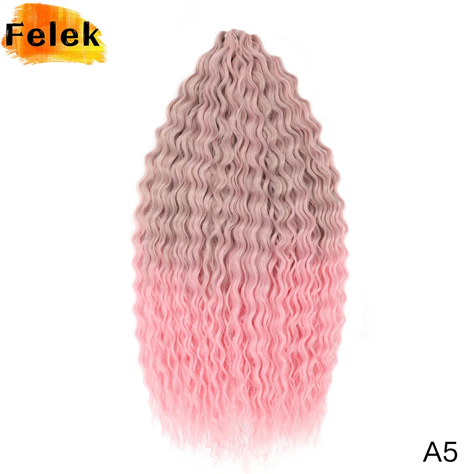 Ariel Curls Crochet Braiding Hair | Water Wave Synthetic Braid Extensions