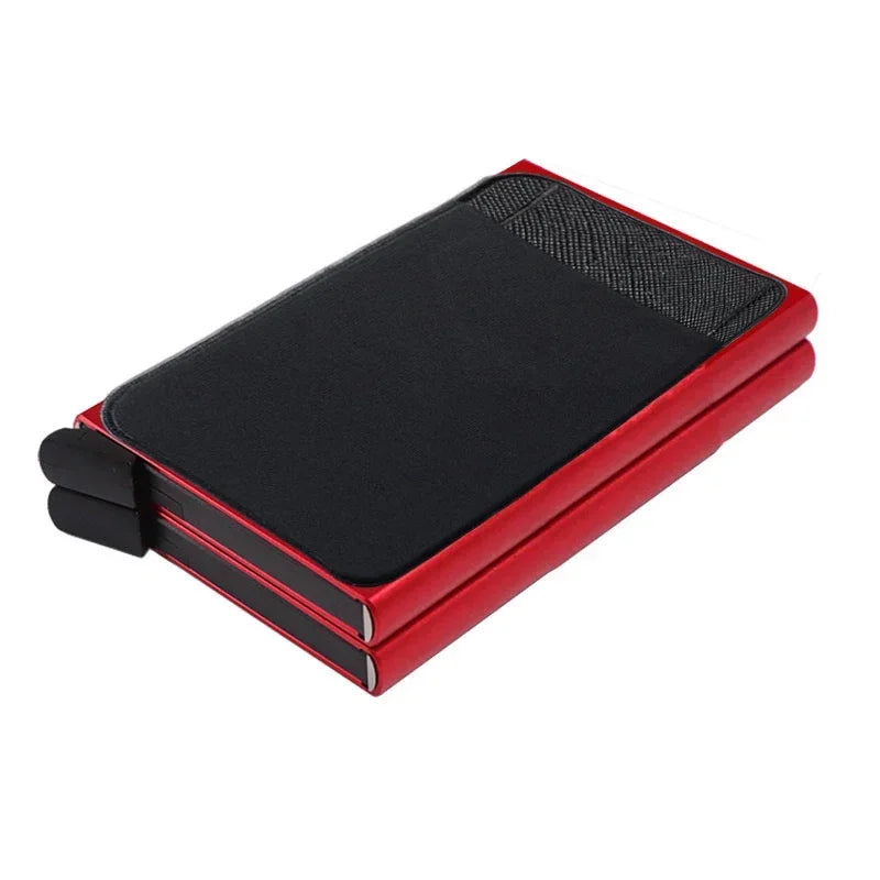 Automatic Pop Up Wallet Aluminum Double Card Case RFID Credit Card Holder Minimalist Metal Wallet Hold 12 Cards Wallet for Men