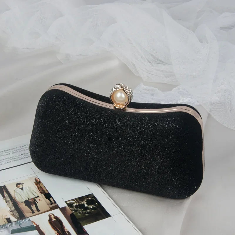 Luxury Design Women Evening Bags Green Clutch Purse | Shoulder Two Chains Wedding Party Female Handbags Vintage Crossbody Bag Luxegan