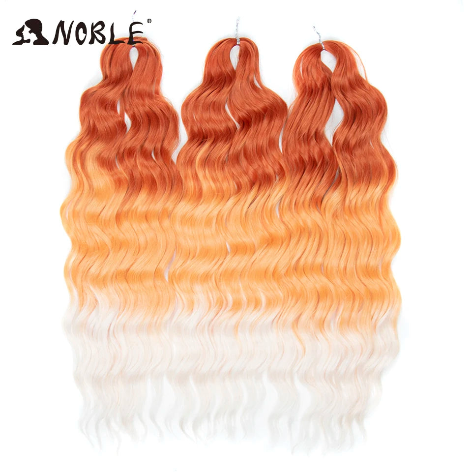 Synthetic Anna Curl Water Wave Crochet Braiding Hair – 24 Inch | 300g | 60 Strands | 88 Ombre & - view 10