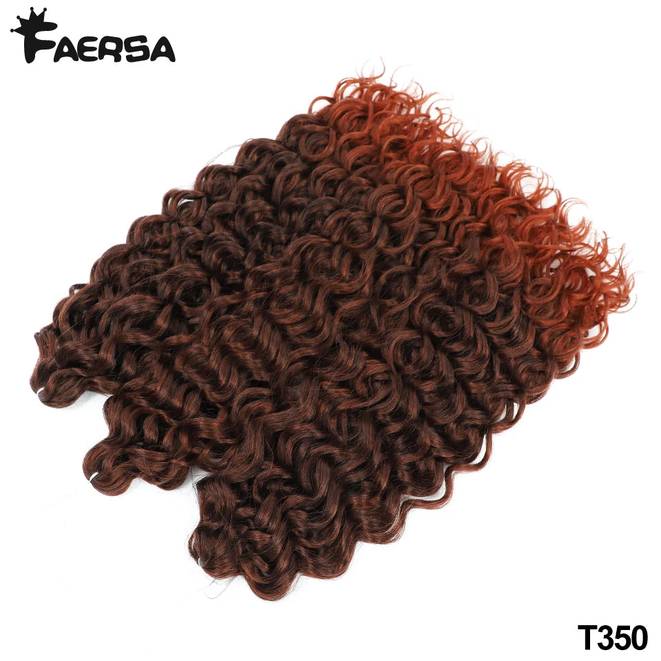 Deep Wavy Crochet Braiding Hair | Body Wave Synthetic Curly Hair Extensions 18" & 24"
