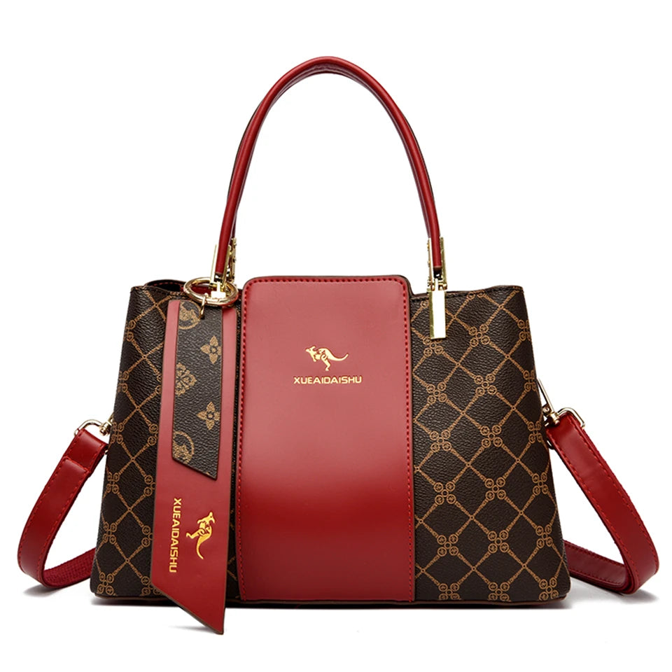 Luxury Fashion Print Crossbody Tote | Soft Large Capacity Shoulder Bag Luxegan