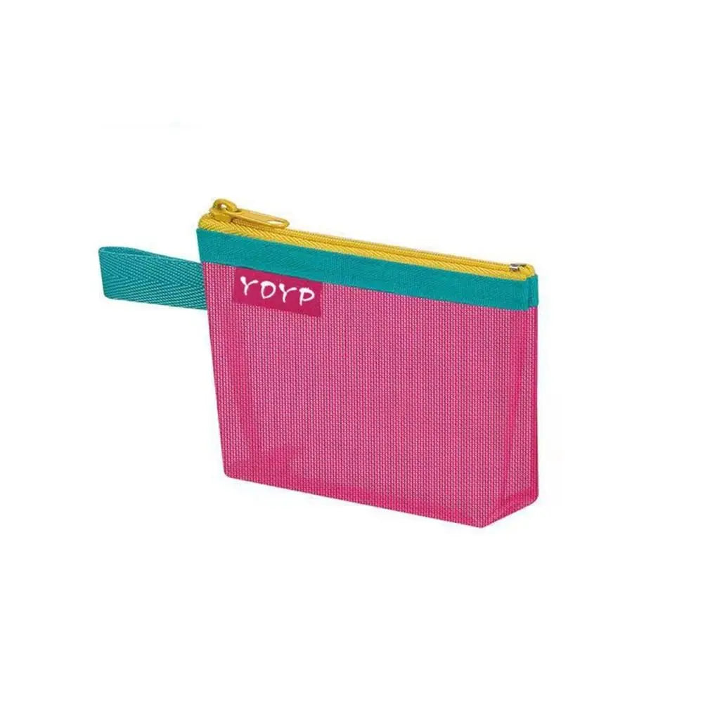 Mesh & Nylon Zipper Pouch | Transparent Travel Organizer & Coin Purse - view 13