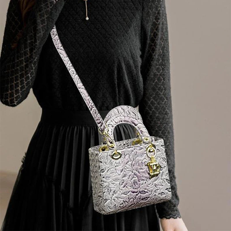 Brand Retro Ladies Handbag | High Quality PU Leather Shoulder Messenger Bag (Large Capacity Simple Commuter Bag for Women) Luxegan