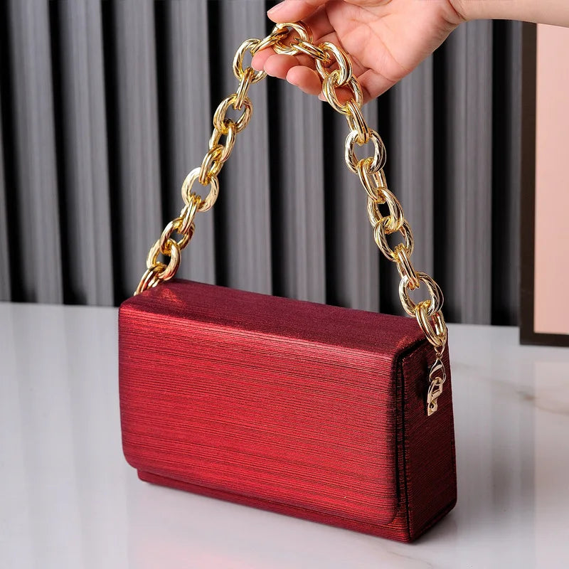 Orange Square Bag | PU Fashion Handbags & Luxury Designer Side Shoulder Bag Luxegan