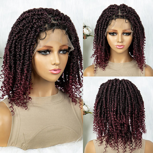 Curly End Twisted Braids Wig | 9x6 Lace Front with Baby Hair Luxegan