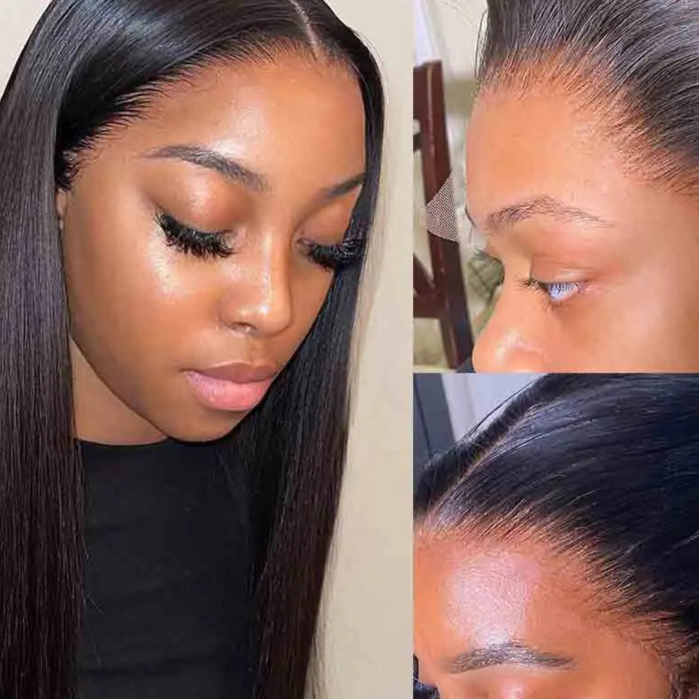 100% HD Transparent Lace Frontal Wig | Sophisticated "Bone Straight" Silhouette | Pre-Plucked 13x6 HD Full Lace Front Human Hair Wig | "Dignified" High-Performance Brazilian Remy Essential for Radiant Versatile Styling Luxegan