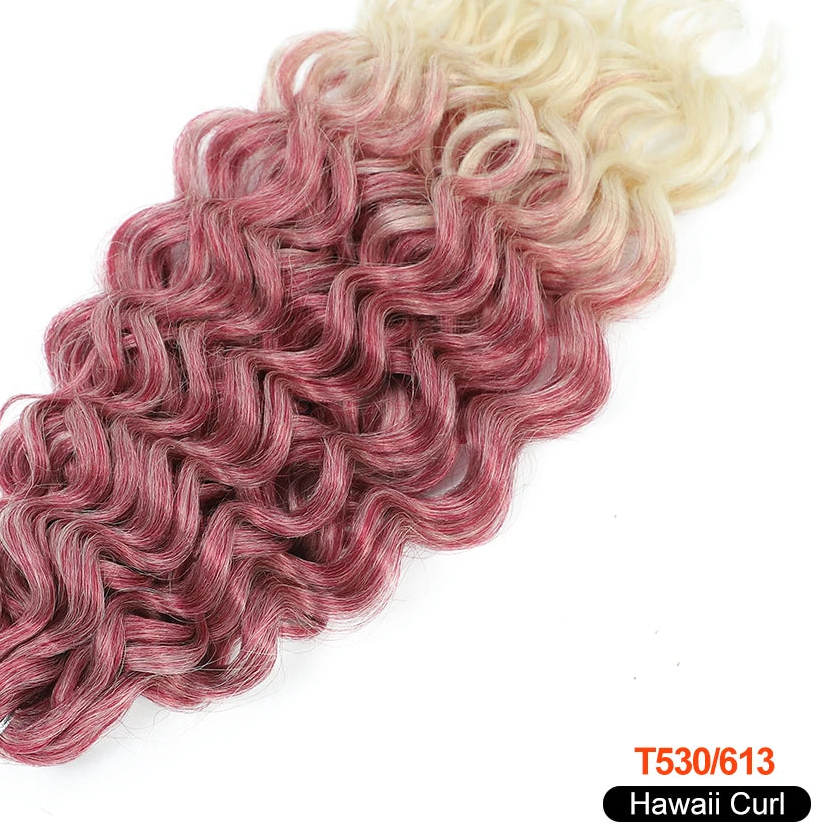 Deep Wave Twist Crochet Hair | Ombre Afro Curls Braiding Extensions | 18–24 Inches Luxegan