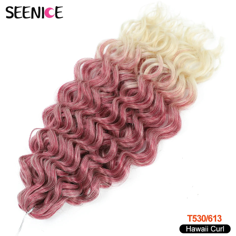 Afro Curls Deep Wavy Twist Crochet Hair Extensions – Ombre Synthetic Braiding Hair for Women - view 24