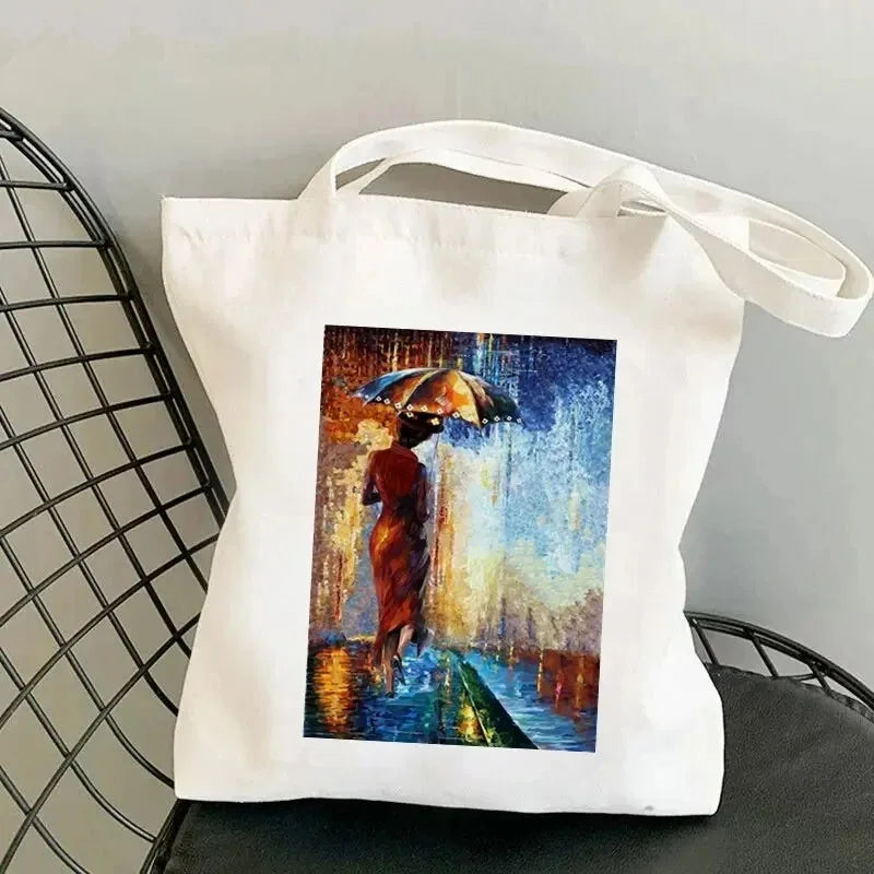 Canvas Cartoon Mary Poppins Tote | Soft Large Capacity Eco Shopping Bag Luxegan